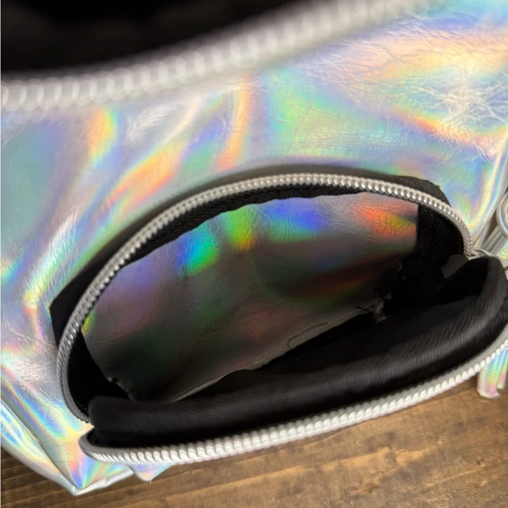 Mini Vans Iridescent/Holographic Backpack Purse | Festival/Y2K Bag